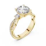 Gold Ring DDLR-1040, Yellow Gold, view 2