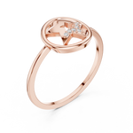 Gold Ring DR-6233, Rose Gold, view 2