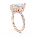 Gold Ring DDLR-259, Marquise center stone, Rose Gold, view 1