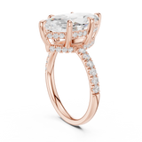Gold Ring DDLR-259, Marquise center stone, Rose Gold, view 1