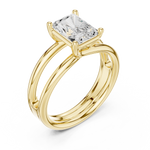 Gold Jewelry L36-9, Radiant center stone, Yellow Gold, view 2