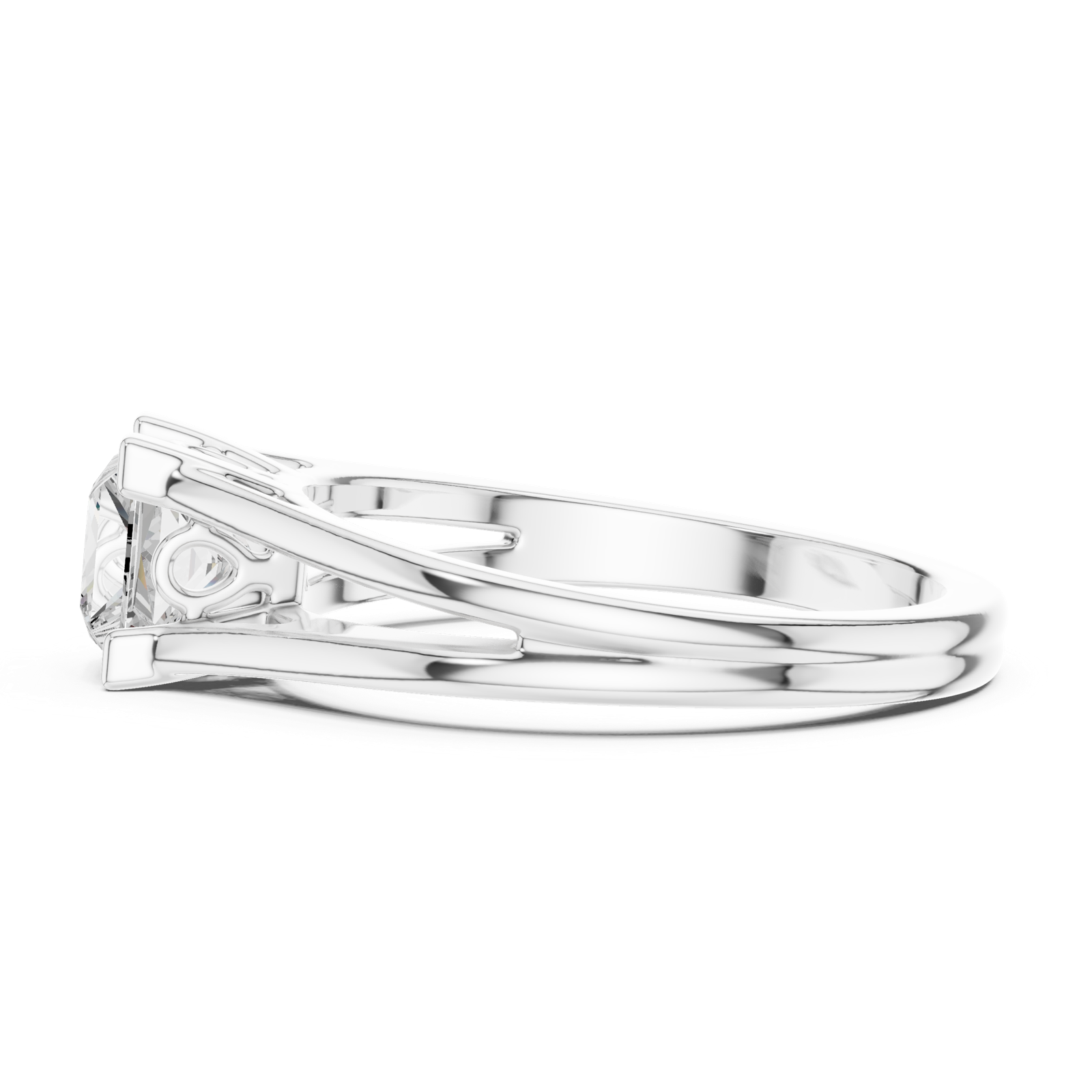 Gold Ring DDLR-892, White Gold, view 3