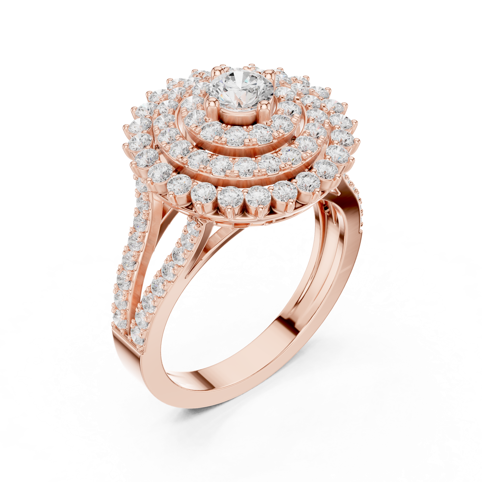 Gold Ring DDLR-761, Rose Gold, view 2