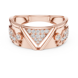 Gold Ring LR-01 (50), Rose Gold, view 4