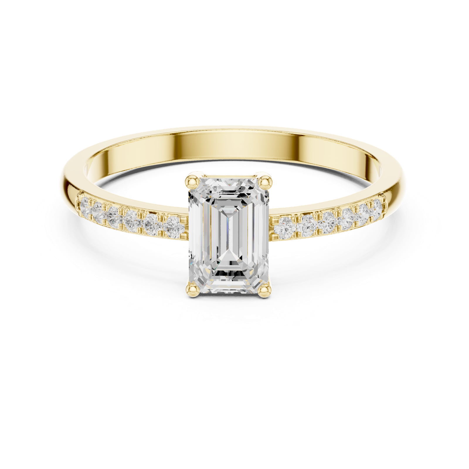 Gold Ring HLR-257, Yellow Gold, view 4