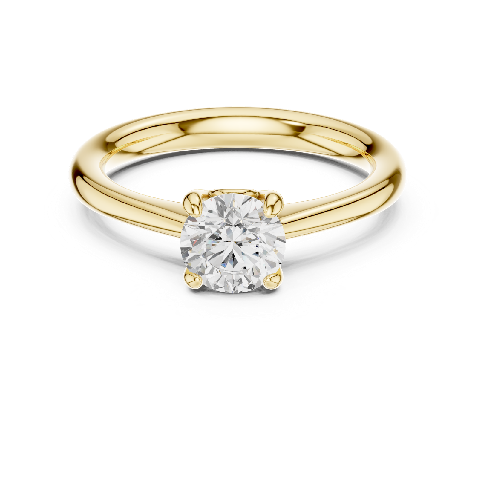 Gold Ring DDLR-567, Yellow Gold, view 4
