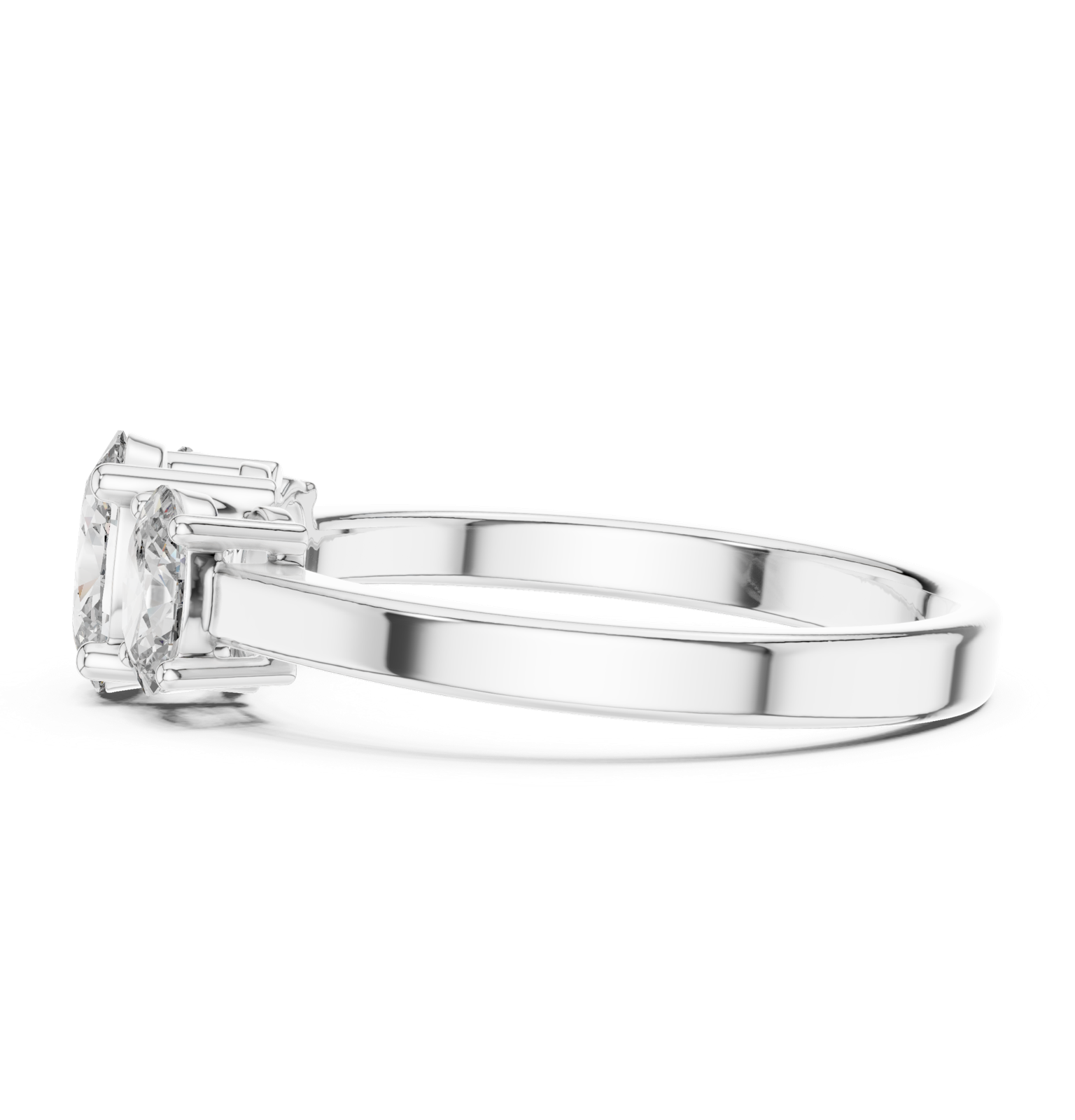 Gold Ring ALR-29, White Gold, view 3