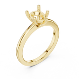 Gold Ring DDLR-032, Pear center stone, Yellow Gold, view 2