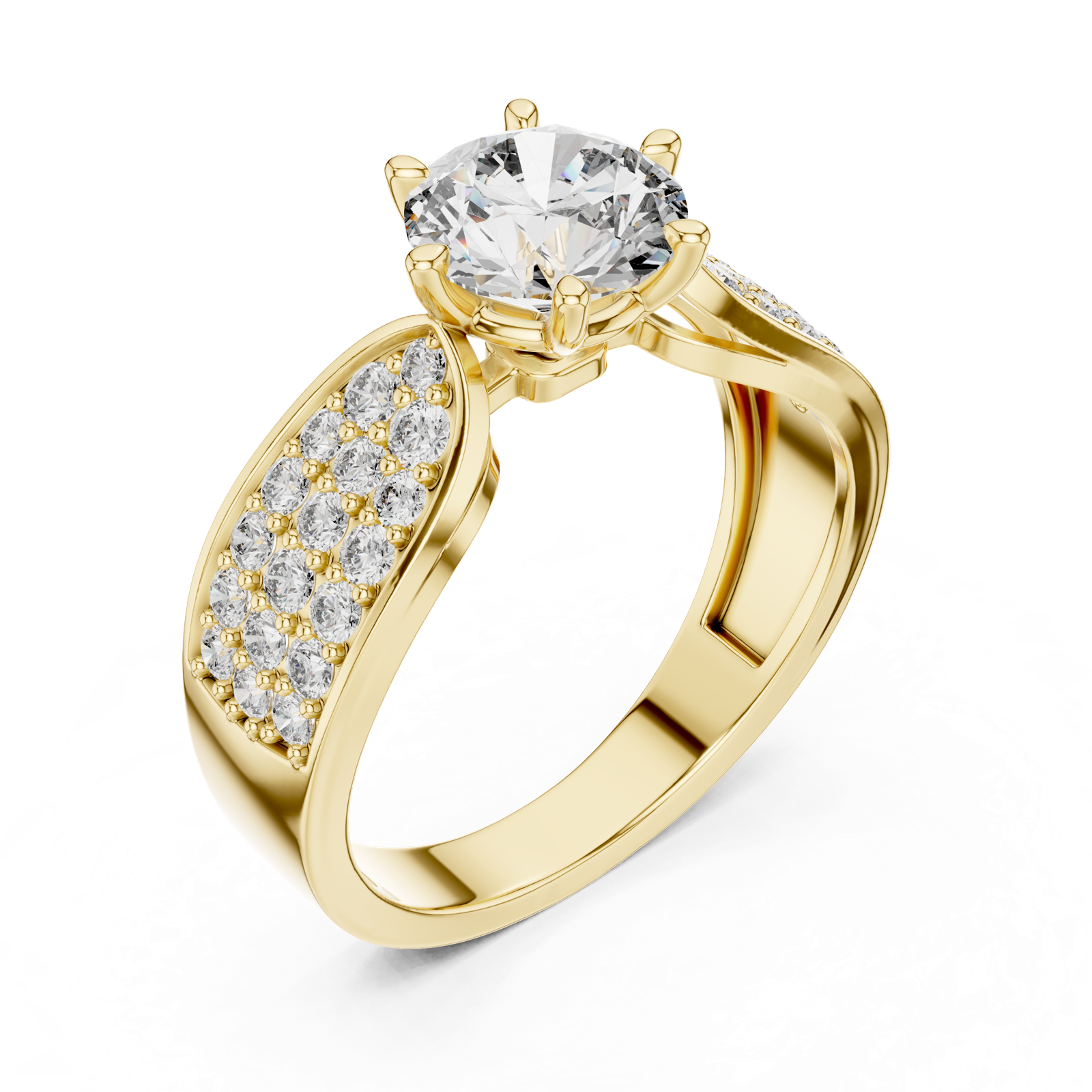 Gold Ring LR-0094, Yellow Gold, view 2