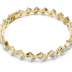 14K Solid Gold Lab Diamond Bracelet, Yellow Gold, view 2