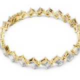 14K Solid Gold Lab Diamond Bracelet, Yellow Gold, view 2