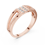 Gold Ring DR-6265, Rose Gold, view 2