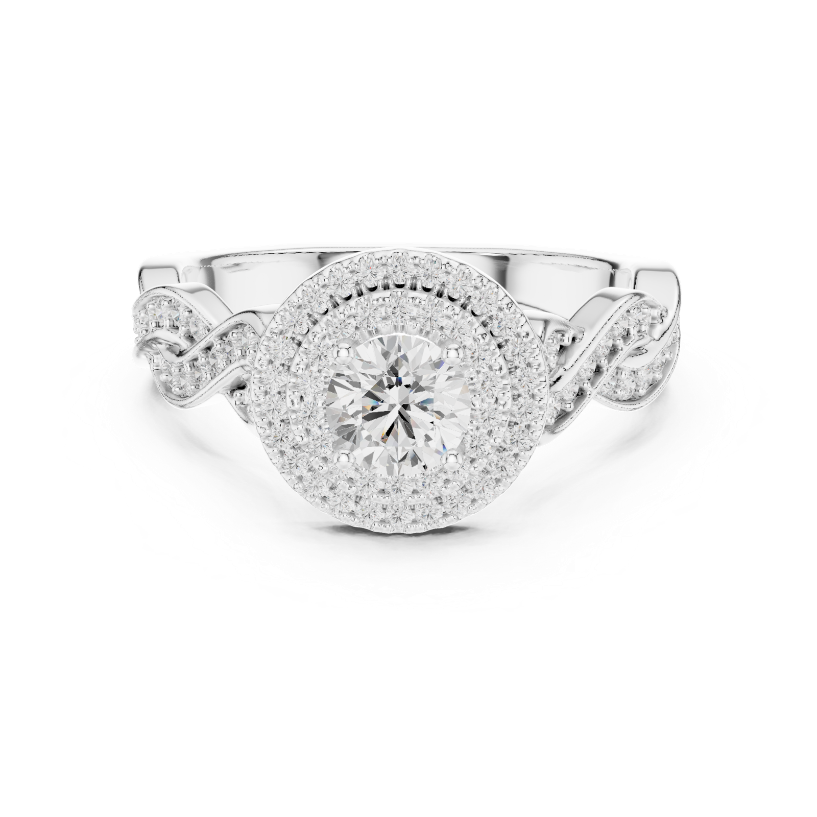 Gold Ring LR-0258, White Gold
