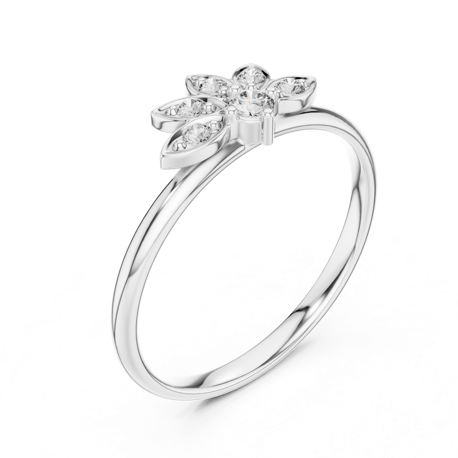 Gold Ring 1 (348), White Gold, view 2