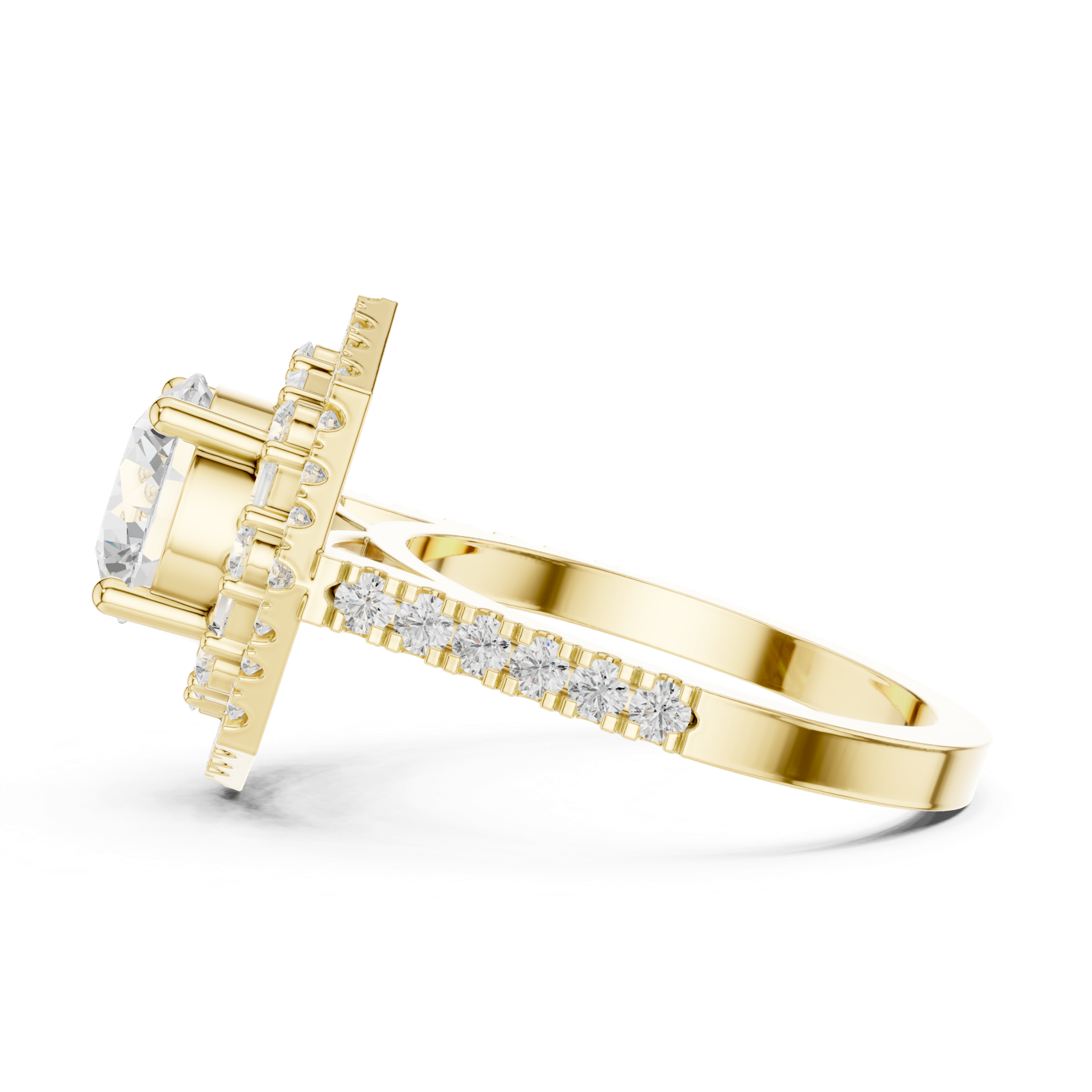 Gold Ring DDLR-326, Yellow Gold, view 3