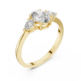 Gold Ring HLR-22, Yellow Gold, view 2