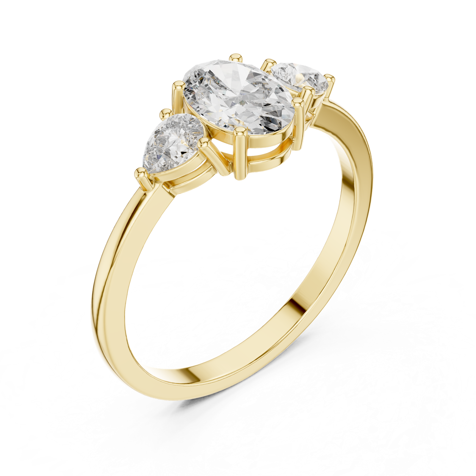 Gold Ring HLR-22, Yellow Gold, view 2