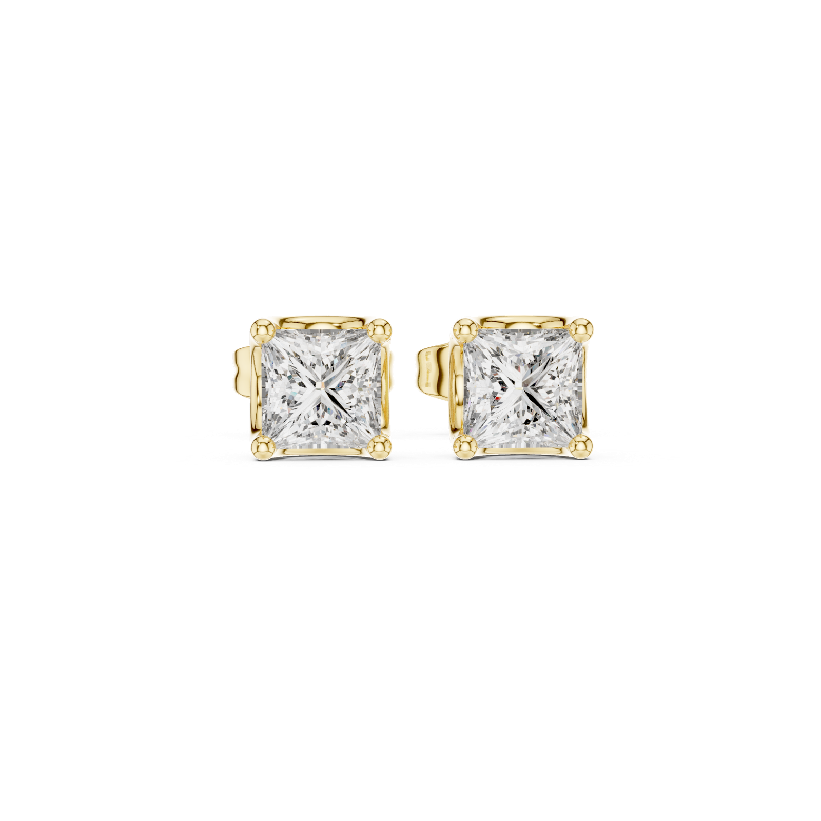 Gold Earrings AER-107, Yellow Gold, view 4