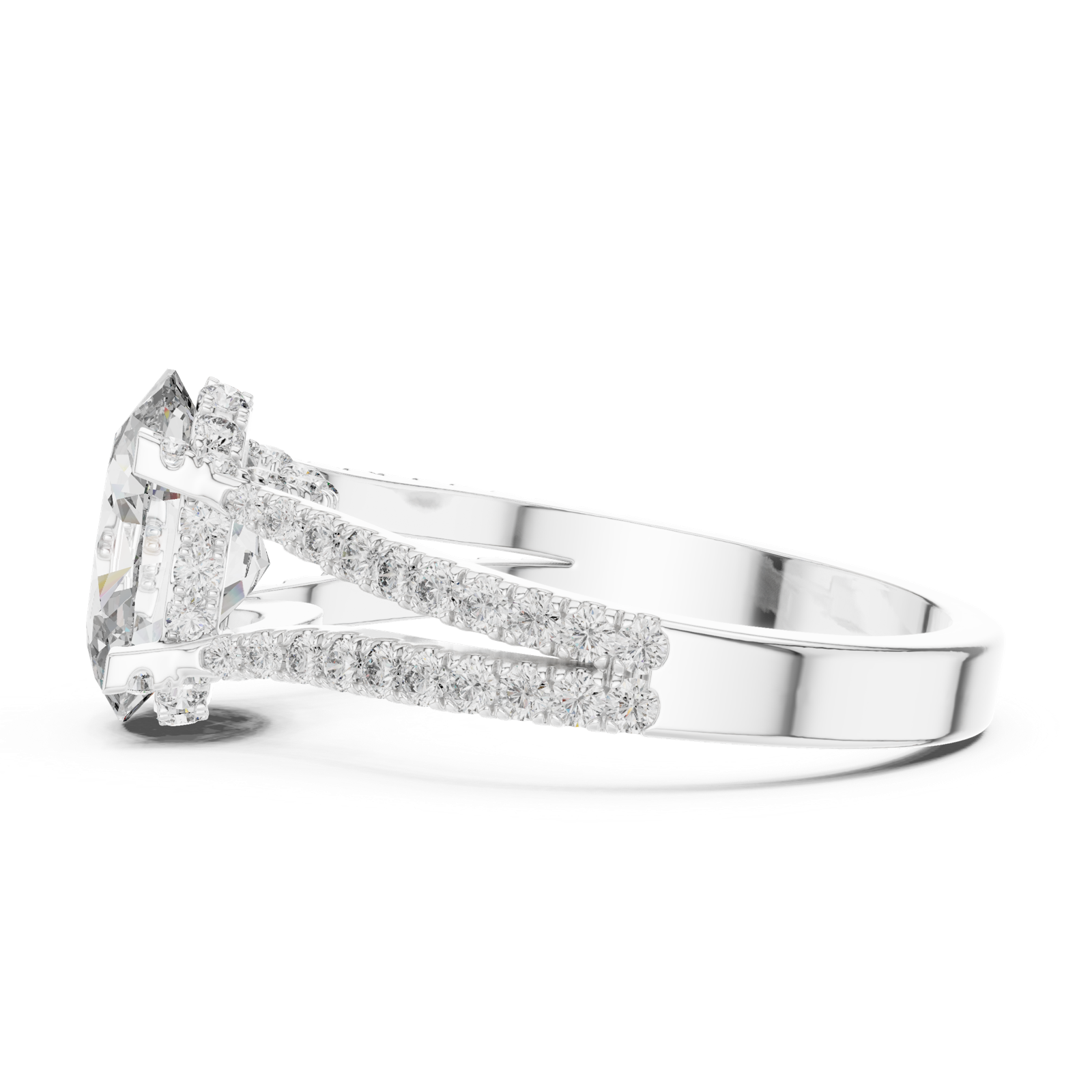 Gold Ring DDLR-183, White Gold, view 3