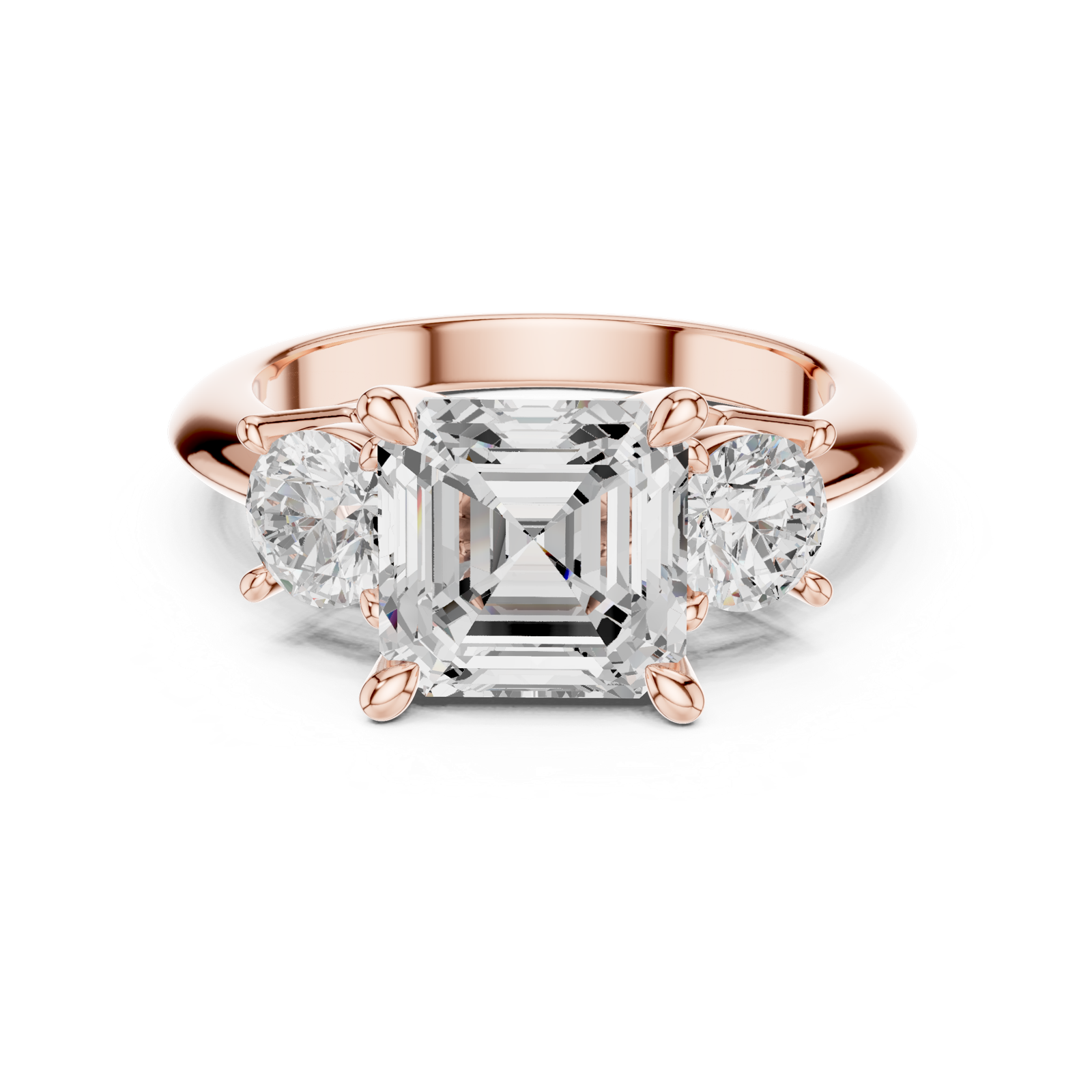 Gold Ring DDLR-899, Rose Gold, view 4