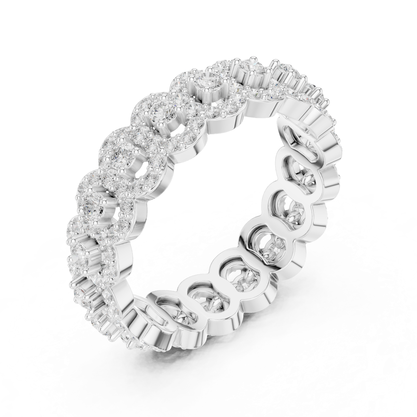 Gold Ring DDLR-366, White Gold, view 2