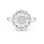 Gold Ring DR-6295, White Gold
