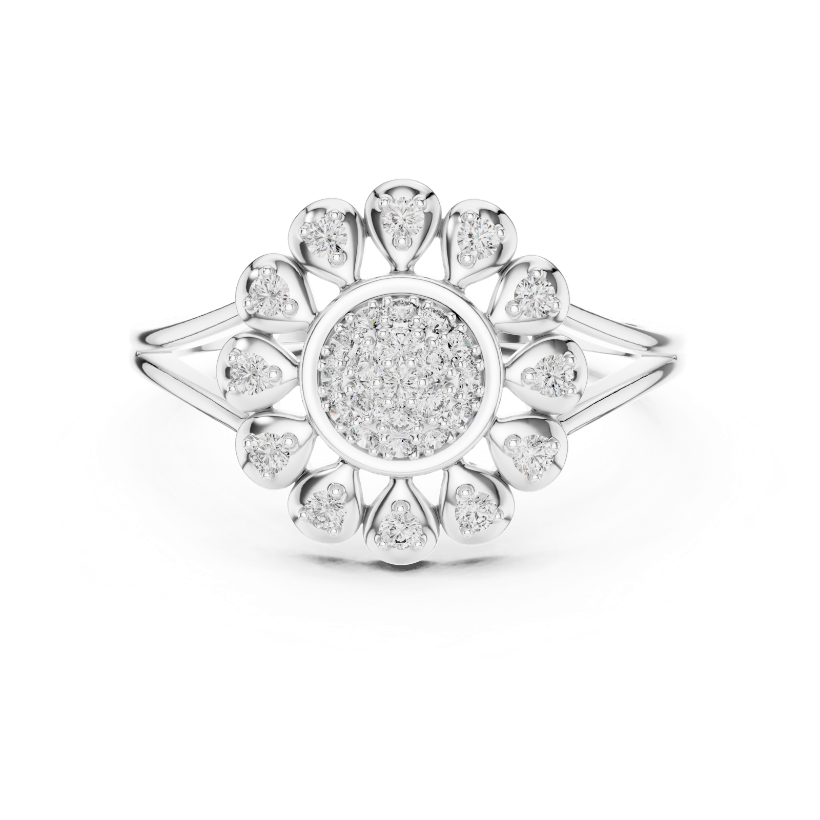Gold Ring DR-6295, White Gold