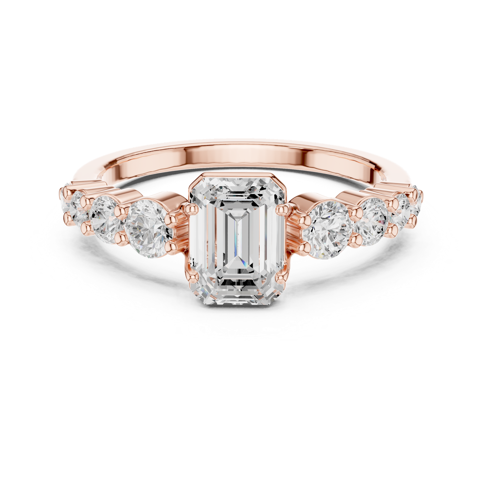 Gold Ring DDLR-1068, Rose Gold, view 4