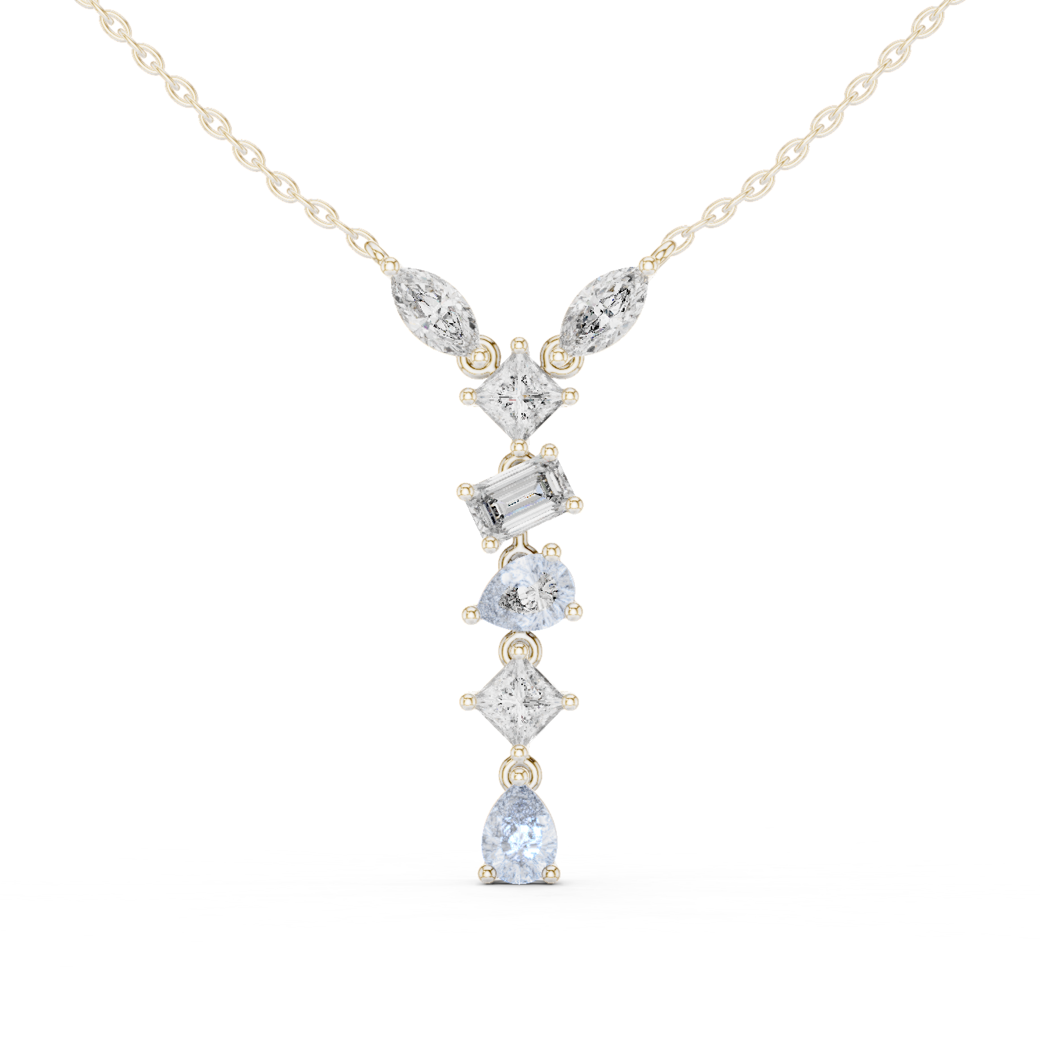 Gold Pendant GPD-0070, White Gold
