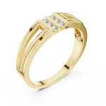 Gold Ring DR-6265, Yellow Gold, view 2