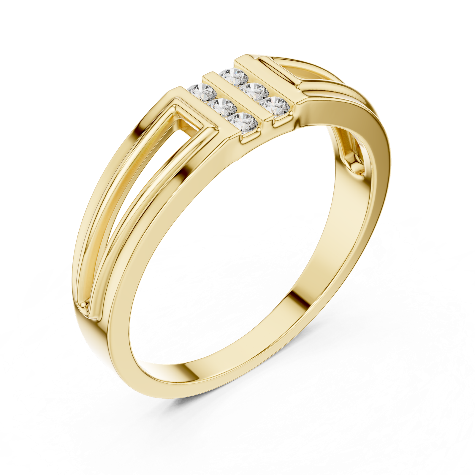 Gold Ring DR-6265, Yellow Gold, view 2