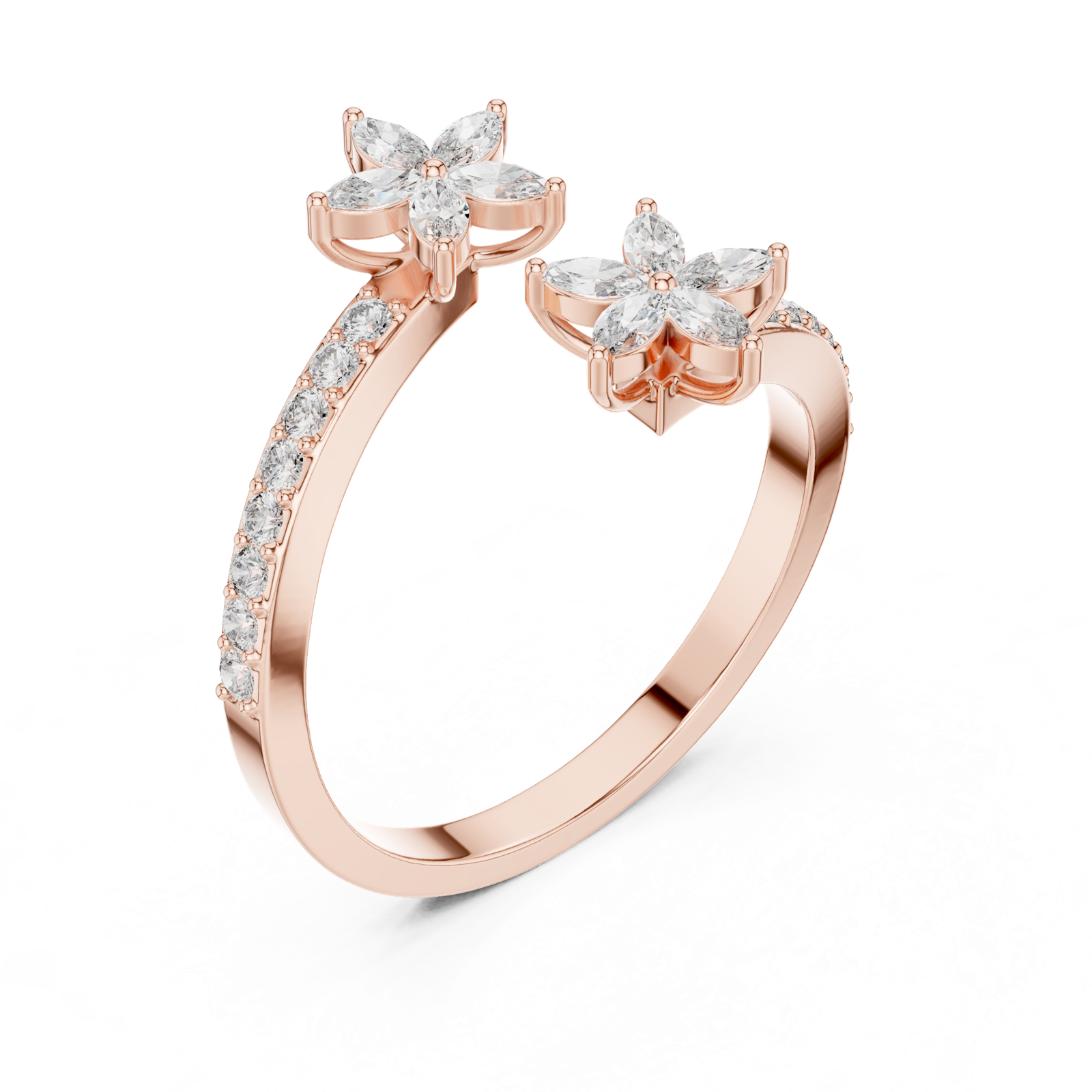 Gold Ring AGDLR-257, Rose Gold, view 2