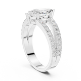 Gold Ring DDLR-1102, White Gold, view 1