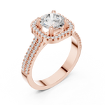 Gold Ring DDLR-329, Rose Gold, view 2