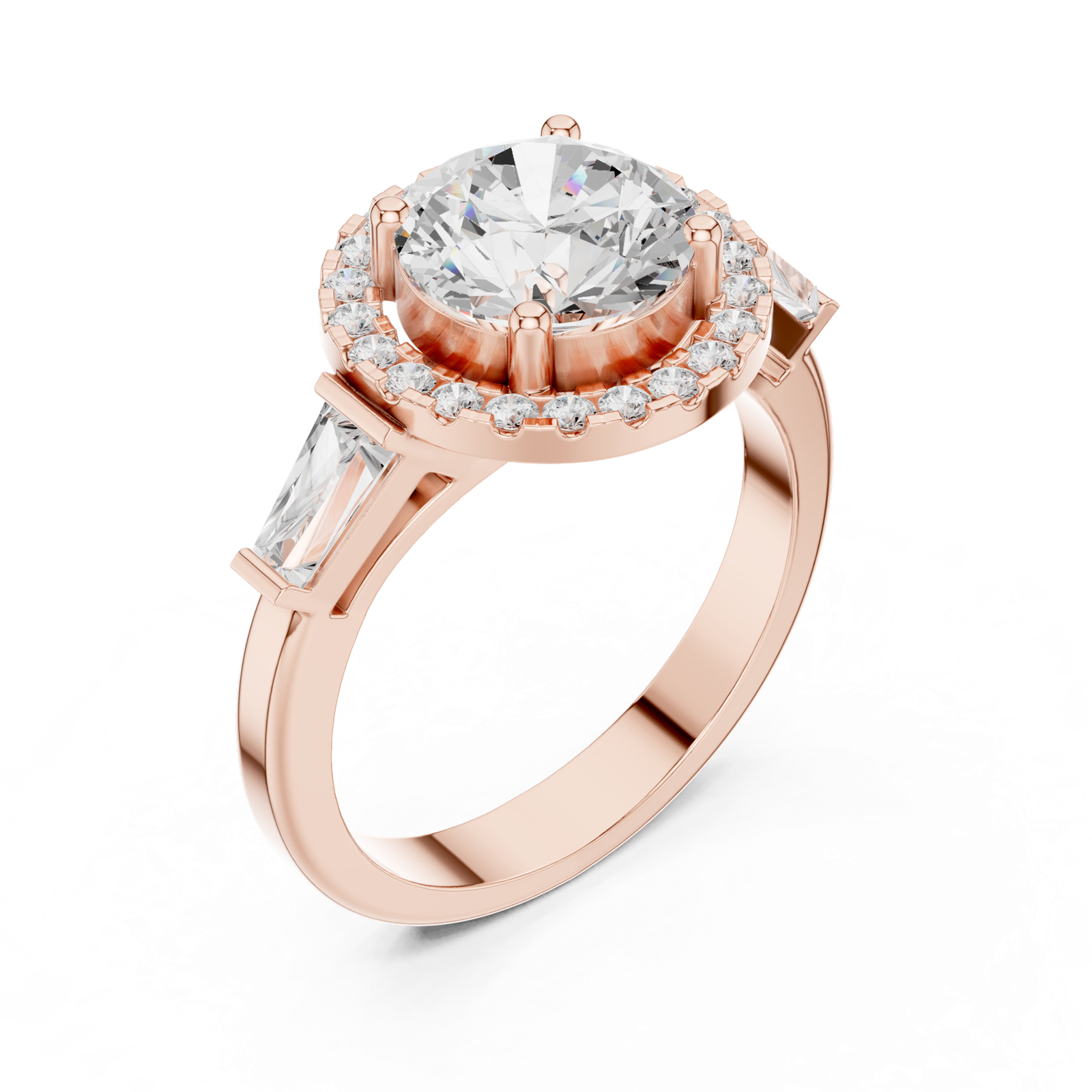 Gold Ring DDLR-342, Rose Gold, view 2