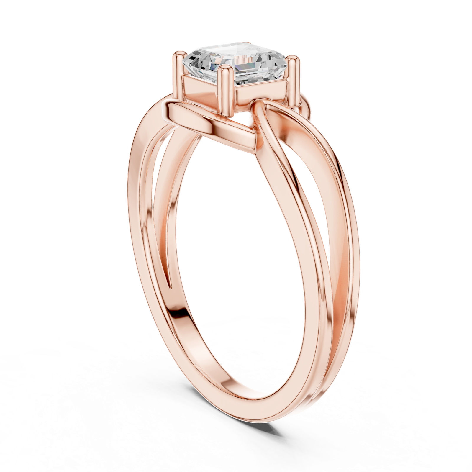 Gold Ring DDLR-499, Rose Gold, view 1