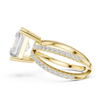 Gold Jewelry L36-25, Radiant center stone, Yellow Gold, view 3