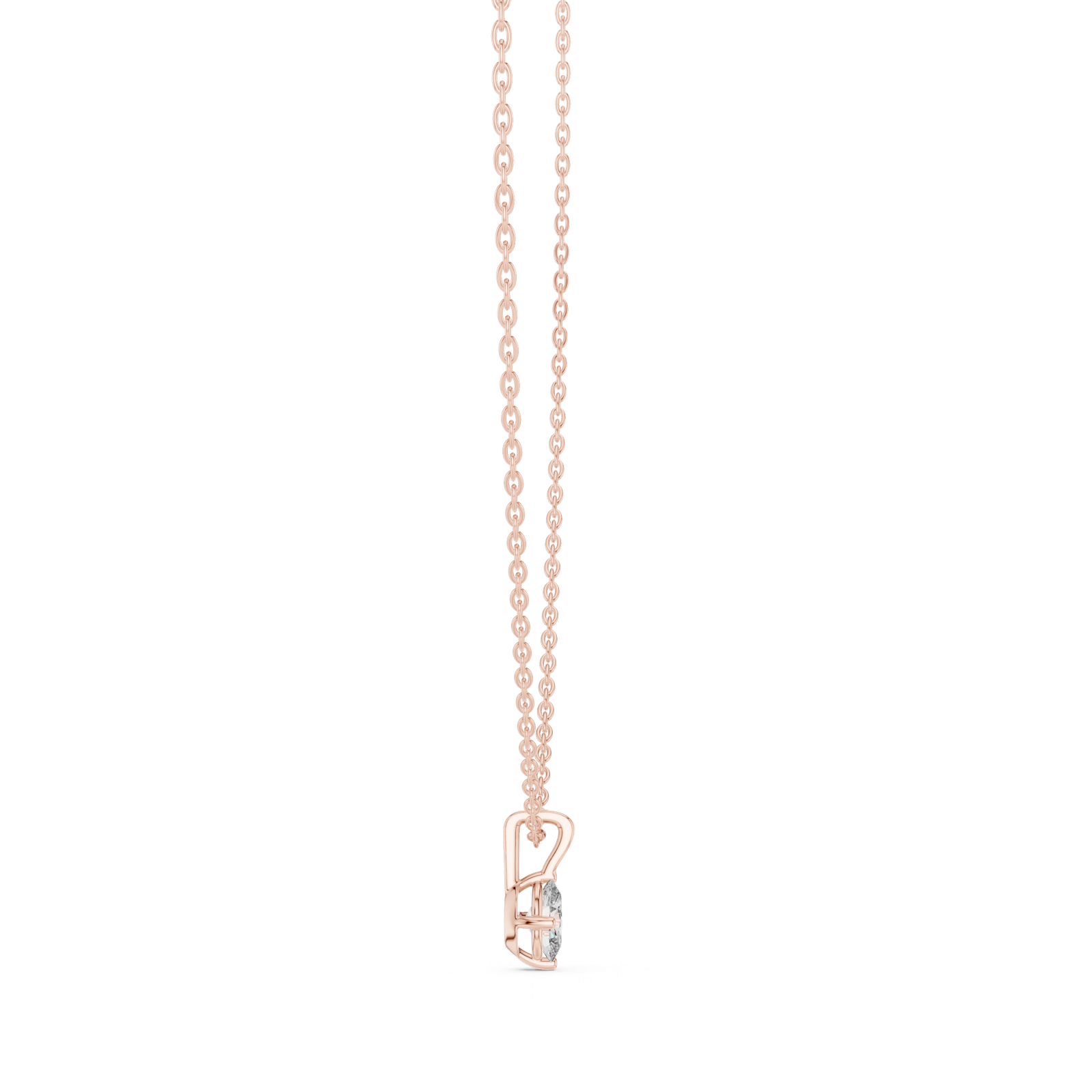 Gold Pendant GPD-0048, Rose Gold, view 3