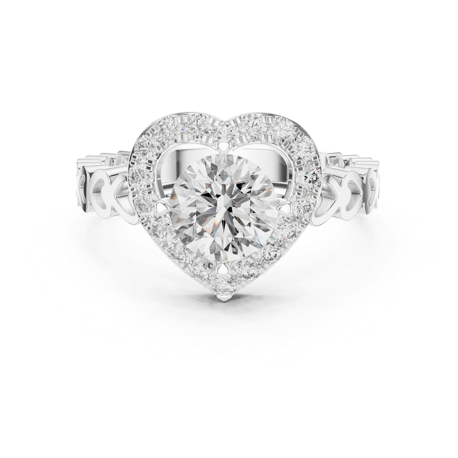 Gold Ring LR-0095, White Gold