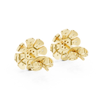 Gold Earrings 9-10097E, Yellow Gold, view 3