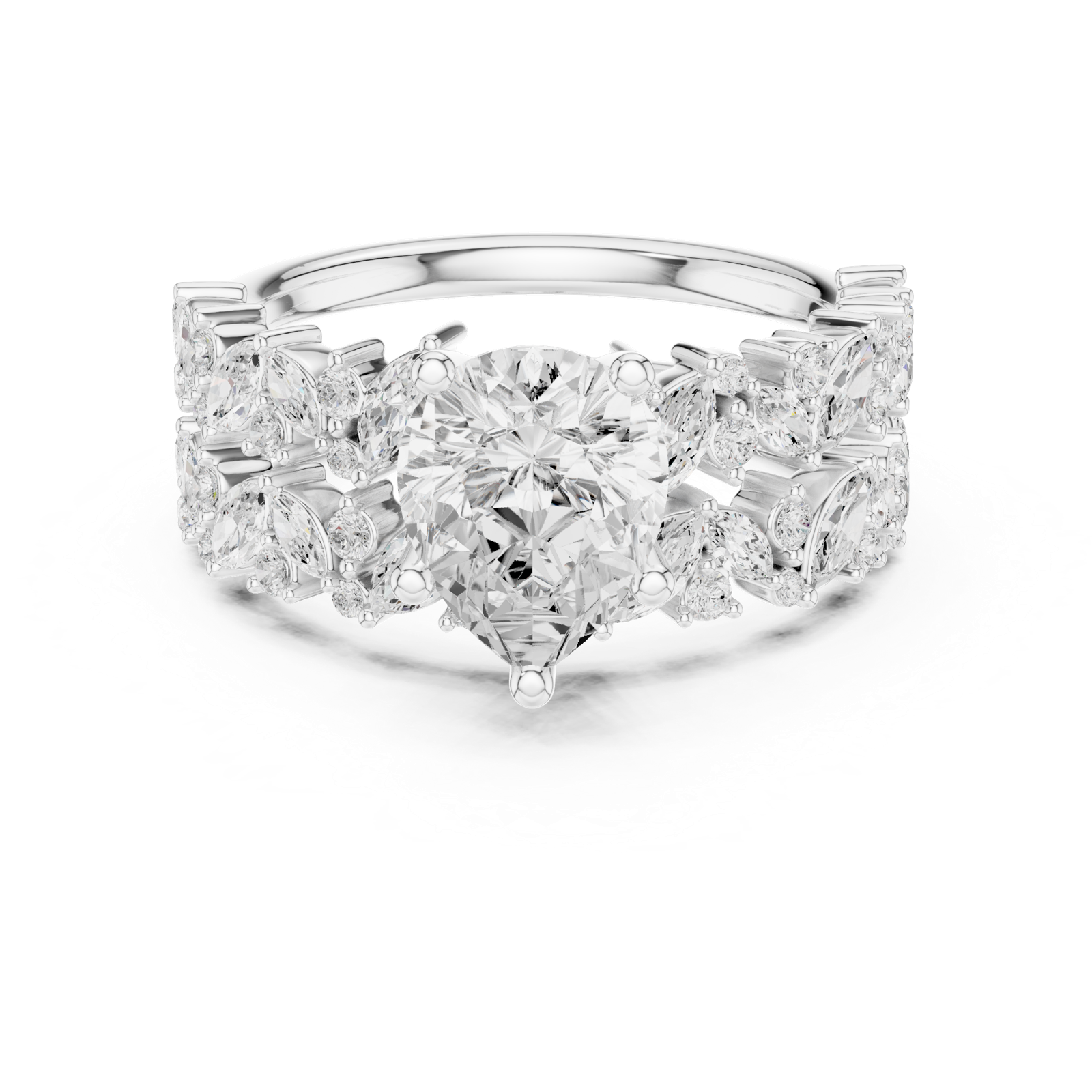 Gold Ring DDLR-944, White Gold, view 4