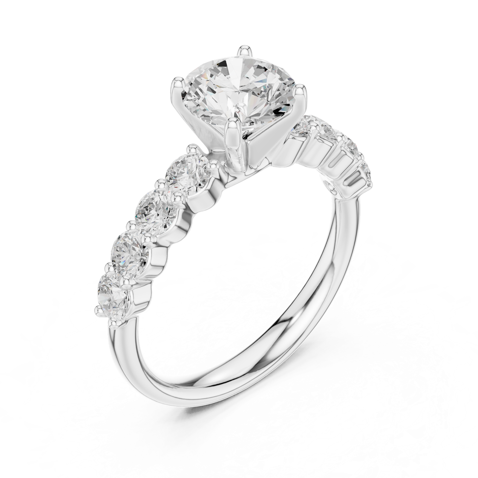 Gold Ring DDLR-642, White Gold, view 2