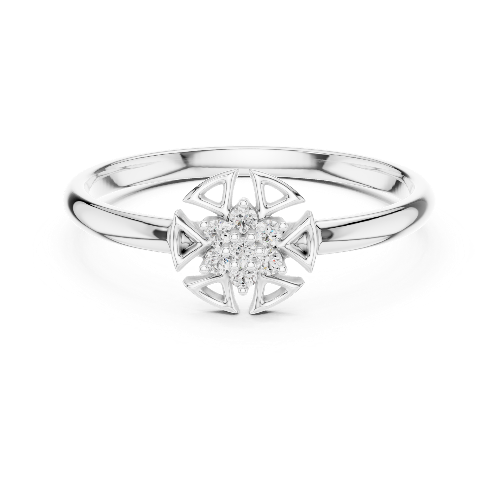 Gold Ring 1 (441), White Gold, view 4