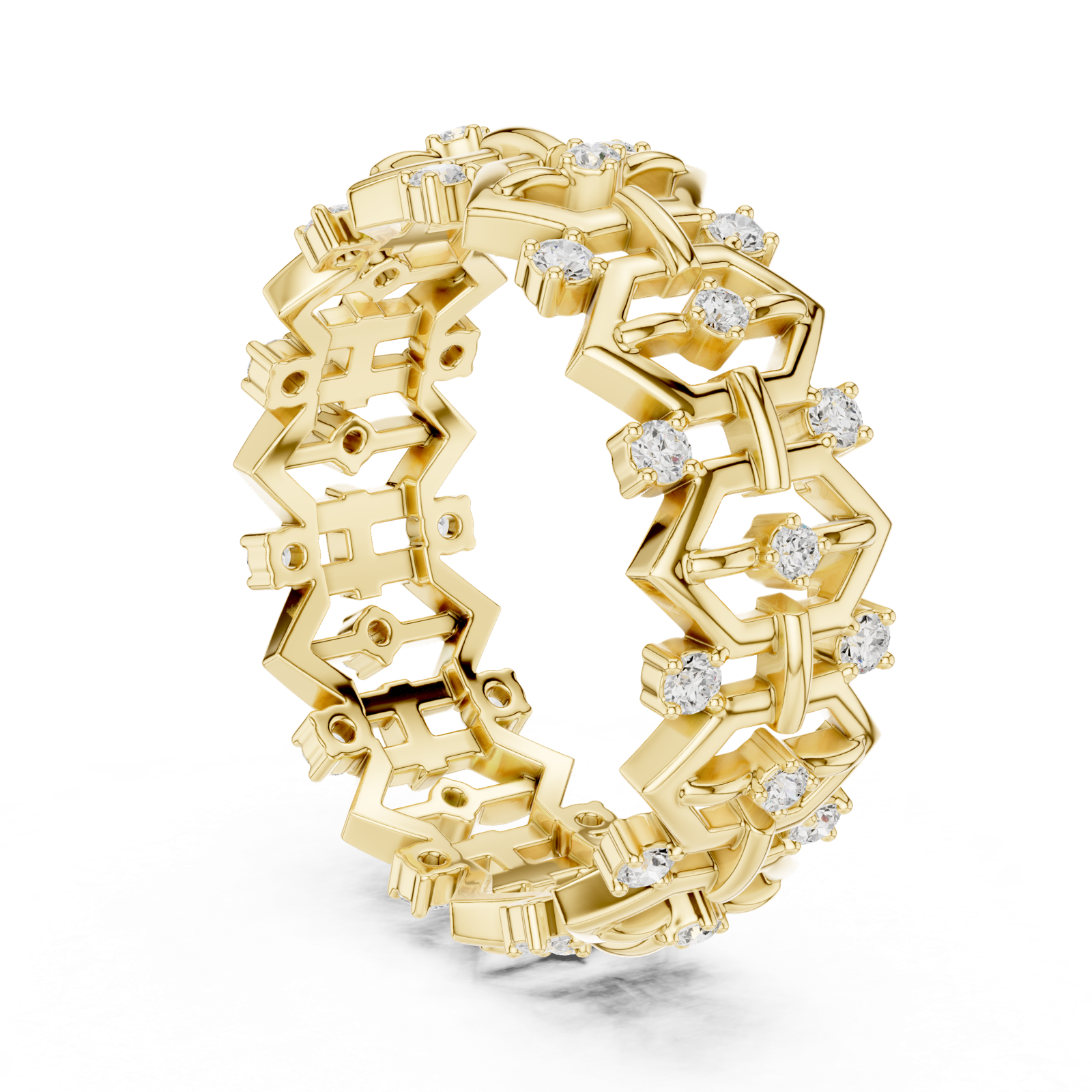 Gold Ring R29, Yellow Gold, view 1