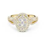 Gold Ring DDLR-758, Yellow Gold, view 4