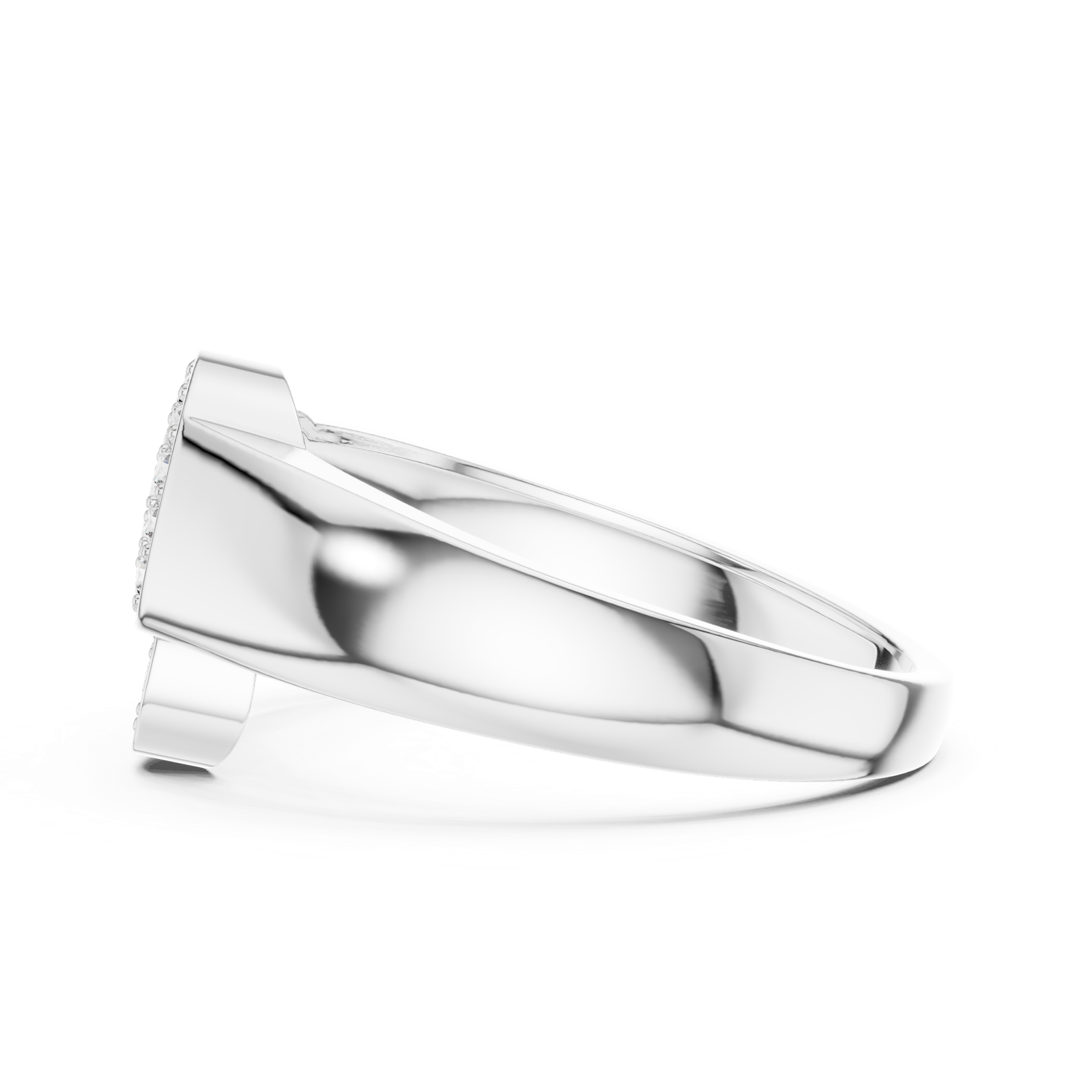 Gold Ring LR-01 (47), White Gold, view 3