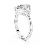 Gold Jewelry L35-66, Pear center stone, White Gold, view 1