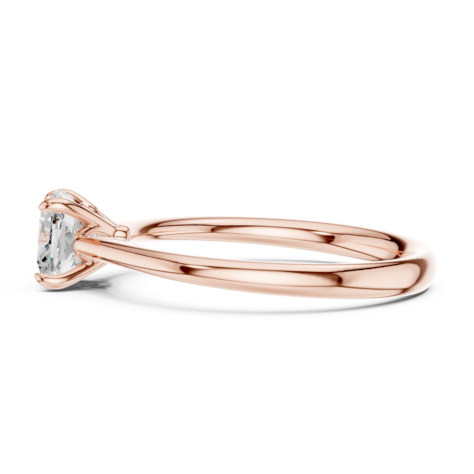 Gold Ring DDLR-801, Rose Gold, view 3