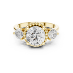 Gold Ring DDLR-276, Yellow Gold, view 4