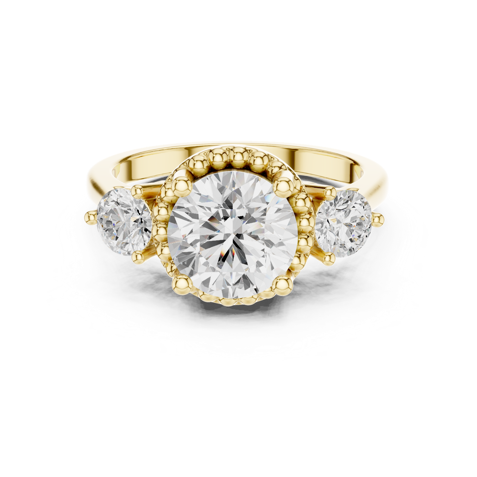 Gold Ring DDLR-276, Yellow Gold, view 4